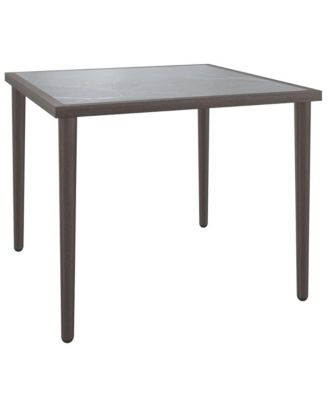 Patio Table Gray 18.9"x18.9"x14.6" Steel