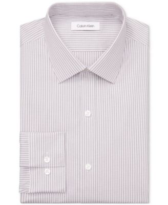 calvin klein men's extra slim fit stretch dress shirt $80 Calvin Klein Men X Extra Slim-Fit Blue Wicking Stretch Button Dress  Shirt M