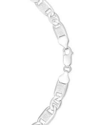 Men's Textured Mixed Mariner Link 22" Chain Necklace in 14 Gold-plated Sterling Silver