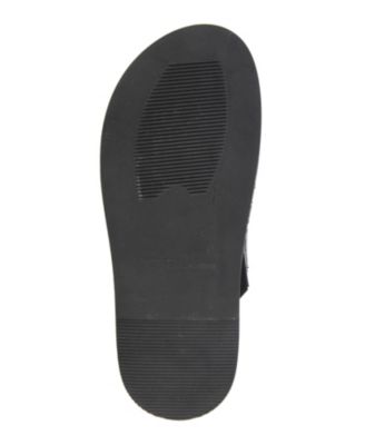 Women's Batina Rhinestone Buckle Double Band Flat Sandals