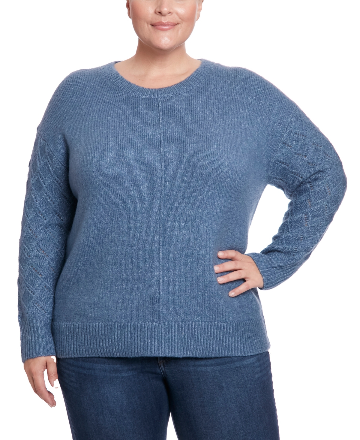 Joseph A Plus Size Space Dyed Pullover Sweater