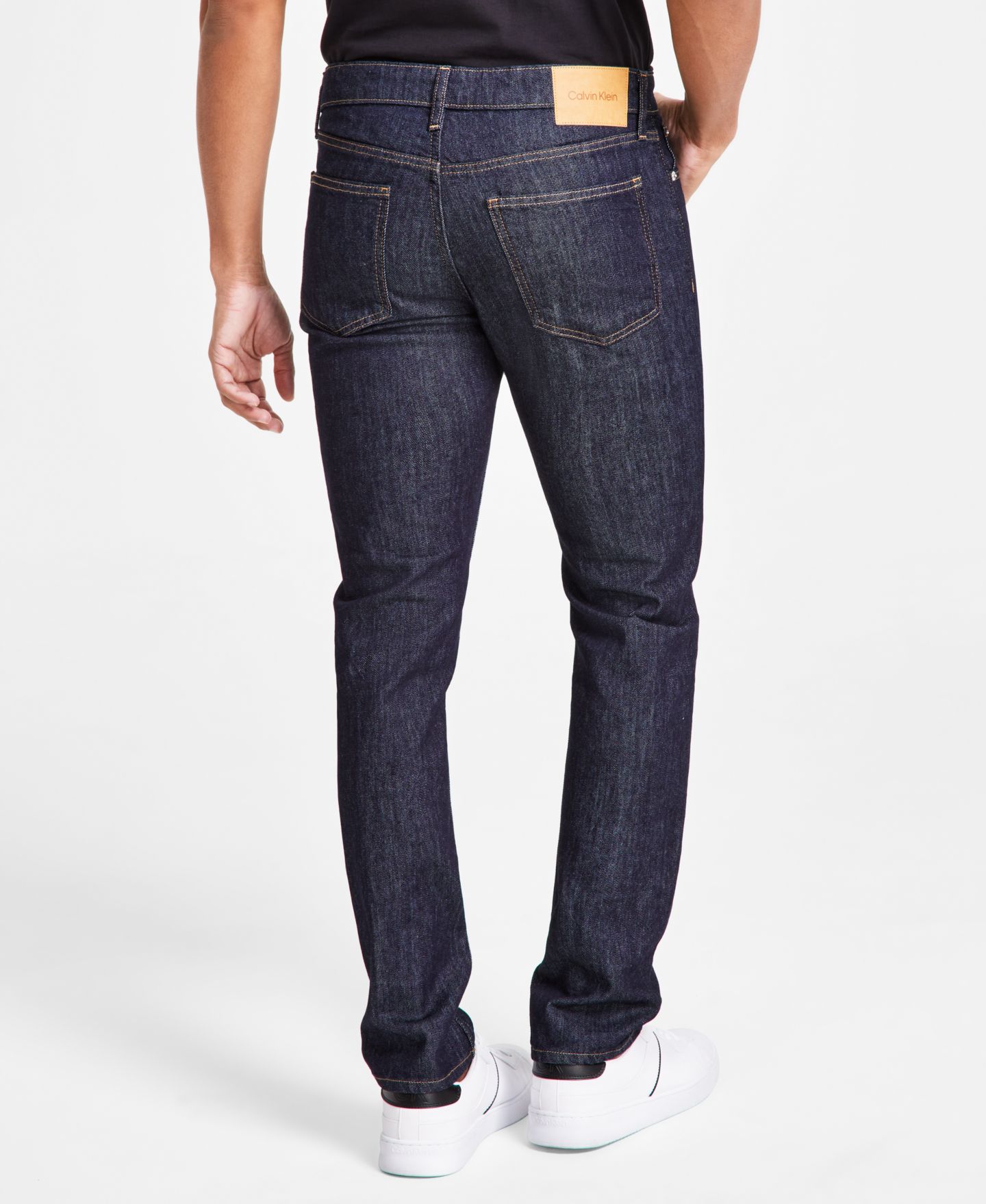 Мужские джинсы Calvin Klein Slim-Fit Stretch, цвет: Синий, вариант 1 — фото 4