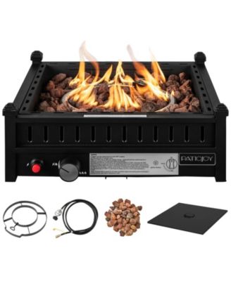 16.5 Inch Tabletop Propane Fire Pit with Simple Ignition System-Black