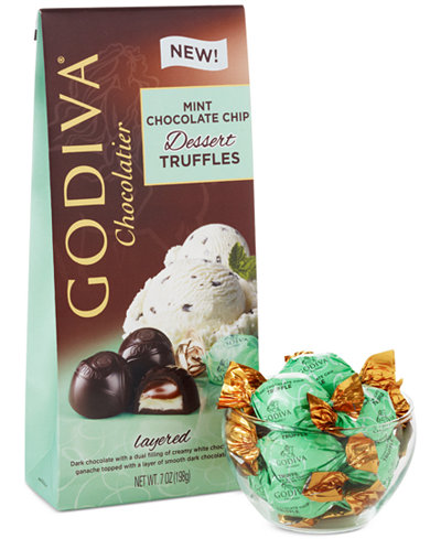 Godiva Individually Wrapped Mint Chocolate Chip Truffles