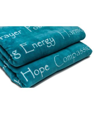 Premium Sympathy Warm Hugs Gift Throw Blanket - for Positive Energy Love Support Comfort - Breast Cancer Chemo Get Well Purple Gift Blanket - Women Mom Grandma (60x70 Inch) Aubergine