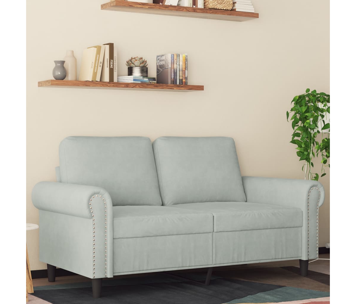 vidaXL 2-Seater Sofa Light Gray 47.2