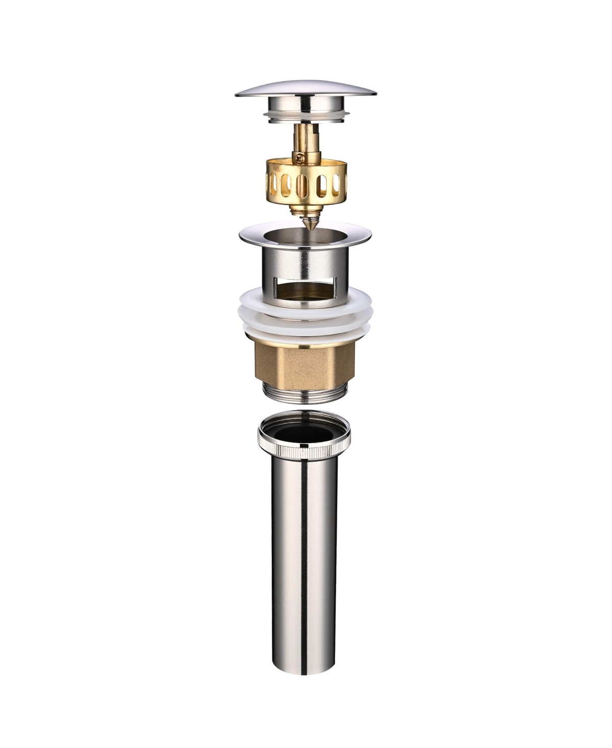 Aquaterior Pop Up Drain with Overflow Mounting Ring Kit for Countertop Sink