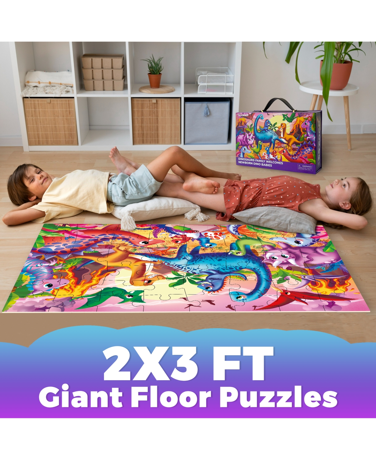 Quokka 2x3 Feet 48 Piece Giant Floor Puzzles for Kids Ages 3-5