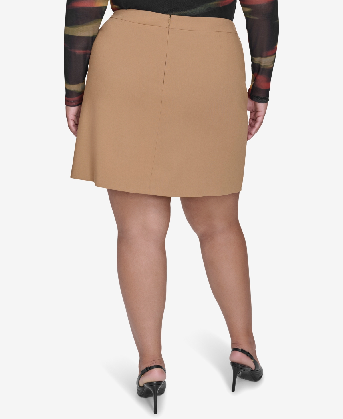 Dkny Plus Size Faux-Wrap Midi Skirt
