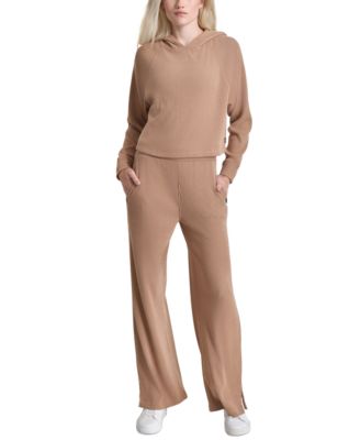 DKNY - Women's Ribbed Hoodie Pullover