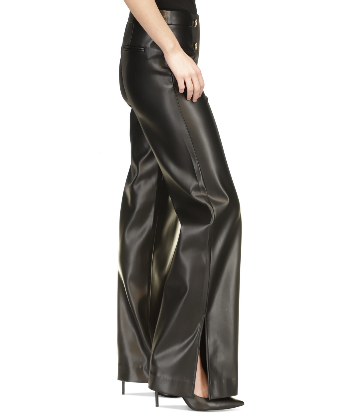 Michael Michael Kors Women's Faux-Leather Sailor Pants