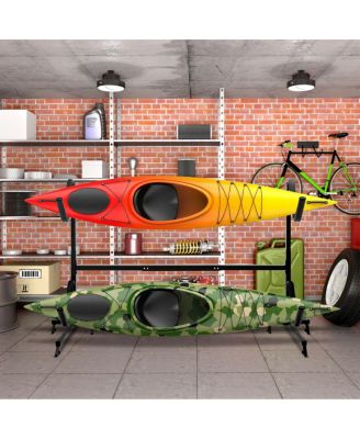 Freestanding Height Adjustable Dual Kayak Storage Rack