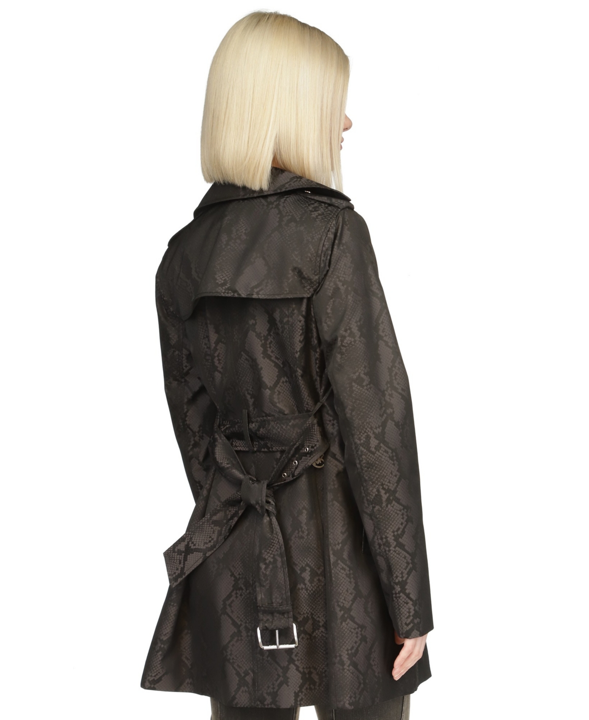 Michael Michael Kors Women's Snake-Print Trench Coat