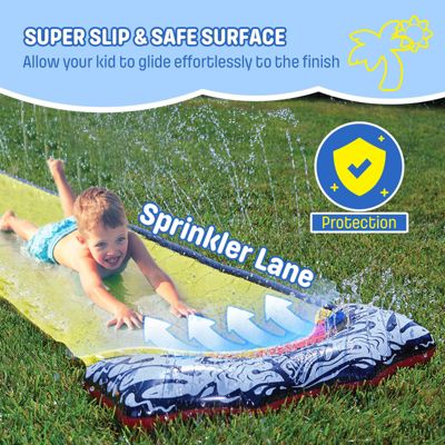 Wham-O Slip N Slide 16ft Water Slide with Slide Boogie, Outdoor Backyard Slip and Slide Super Slip Waterslide for Kids Ages 5-12