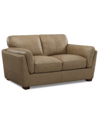 CLOSEOUT! Korder Leather Loveseat, Created for Macy's