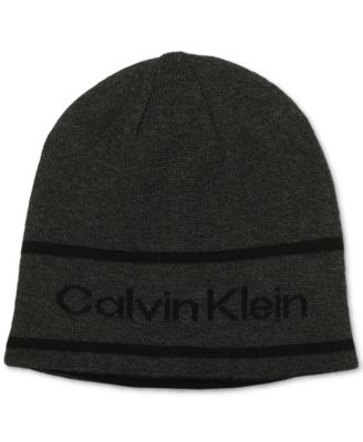 Calvin Klein - Men's Jacquard Stripe Logo Beanie