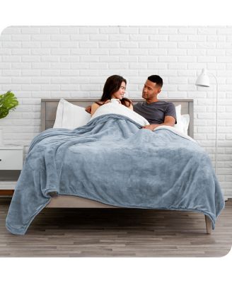 Sherpa Collection Reversible Plush Fleece & Faux Shearling Blanket, Full/Queen