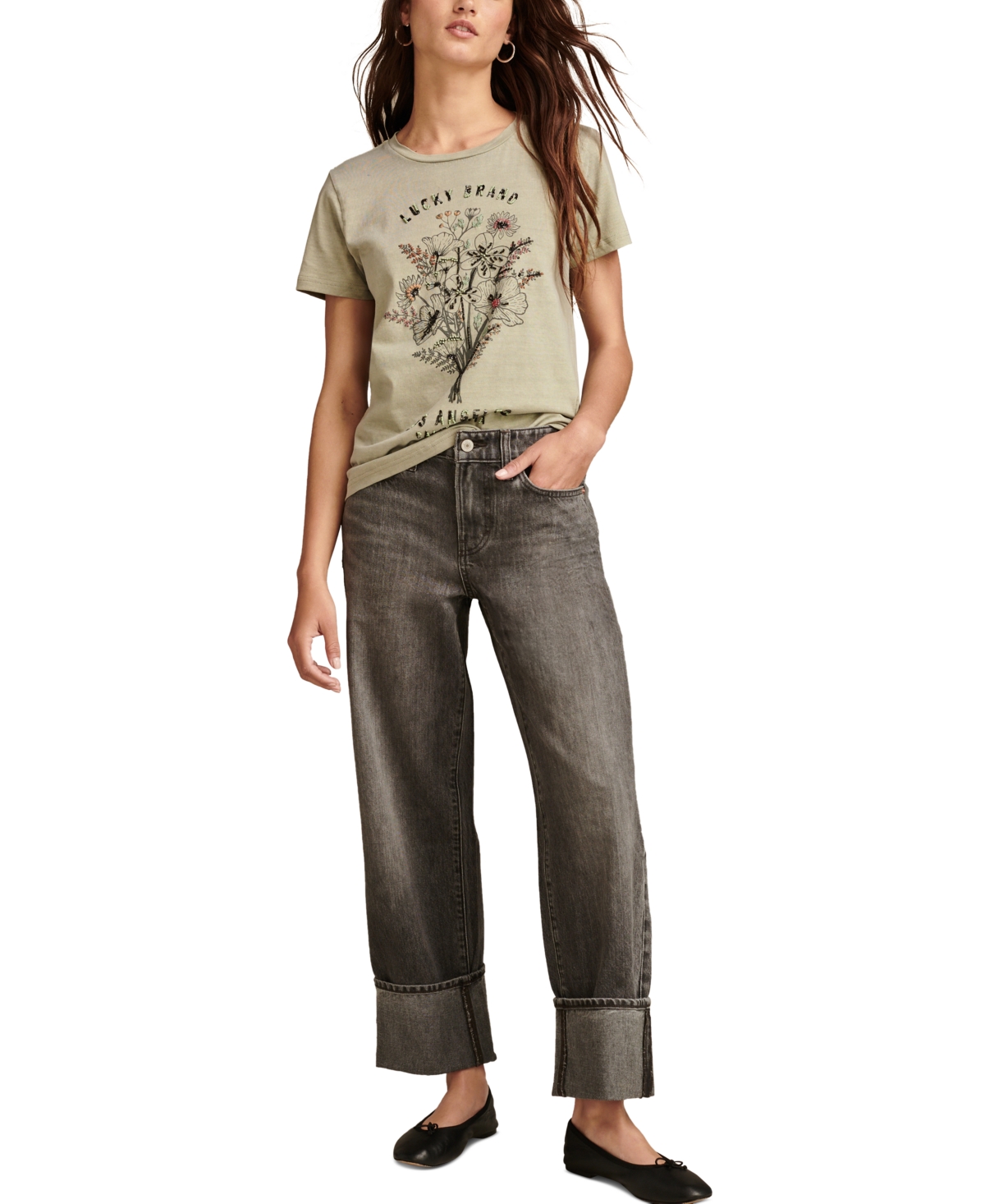 Shop Lucky Brand Women's The Baggy Jeans In Eclipse