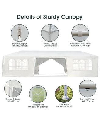 10 x 30 Feet Outdoor Canopy Tent with 6 Removable Sidewalls and 2 Doorways