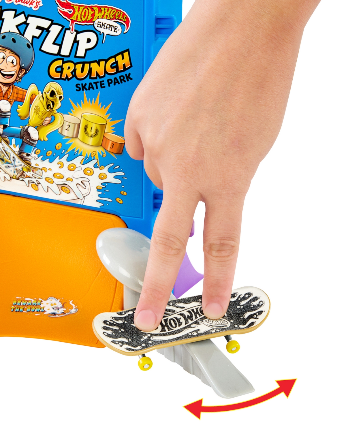 Tony Hawk Cereal Skate Bowl Fingerboard Set with 1 Exclusive Board