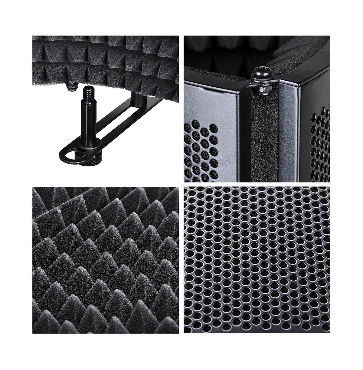 Yescom Studio Microphone Isolation Shield Acoustic Foam Panel Soundproof Filter Recording Panel