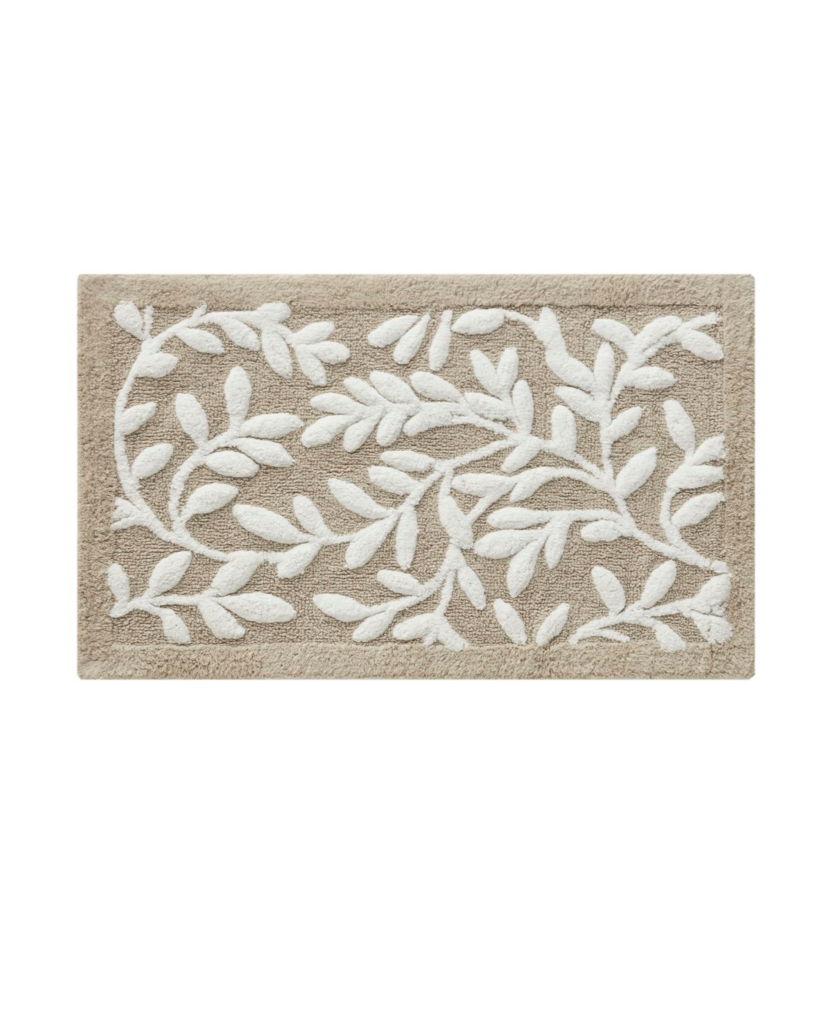 Madison Park Serene Cotton Tufted Bath Rug, 21" X 34" In Taupe
