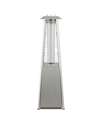 9500 BTU Portable Stainless Steel Tabletop Patio Heater with Glass Tube