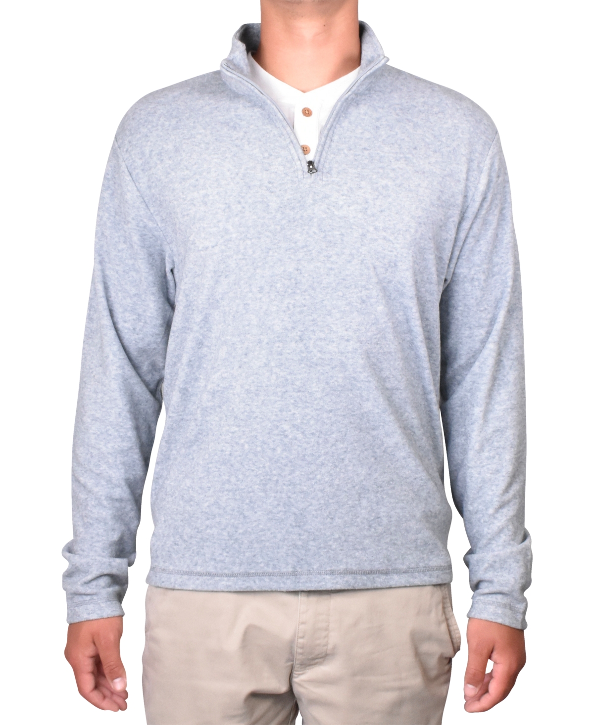 Vintage 1946 Men's Soft-Brushed Knit Quarter-Zip Sweater