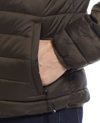 Men's Packable Neck Pillow Zip-Front Quilted Jacket