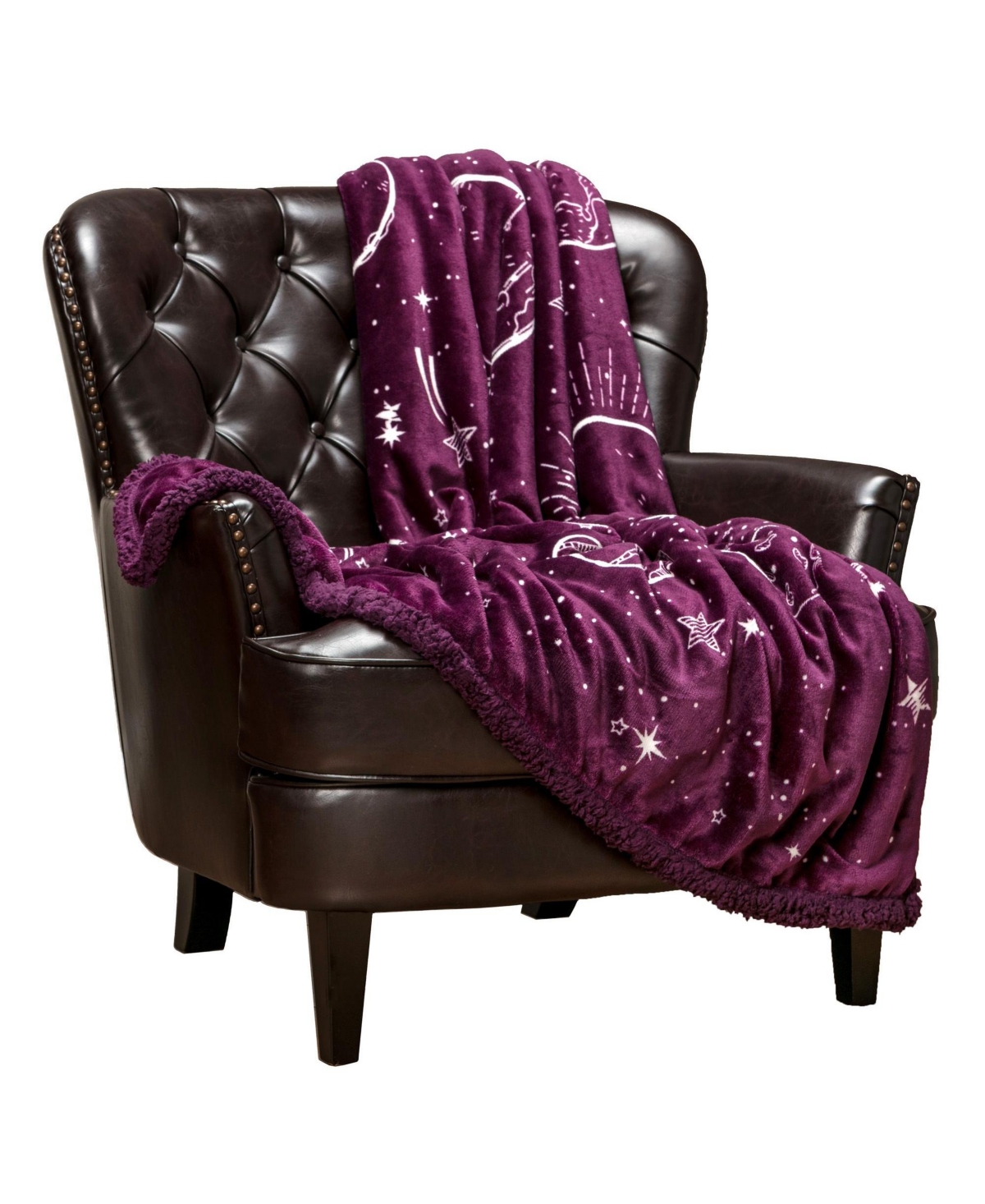 Chanasya Premium Solar System Galaxy Star Space Print Gift Blanket- Featuring Nine Planets Orbiting the Sun Including Pluto Reversible for Bed C