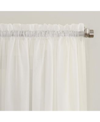 Crushed Voile Sheer Rod Pocket Curtain Panel