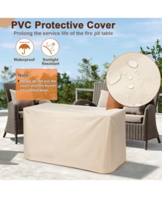 42 Inch 60000 BTU Propane Fire Pit Table with Ceramic Tabletop