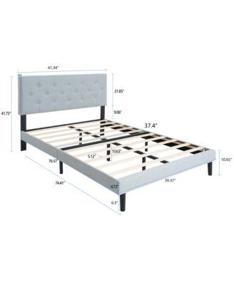 Modern Button Tufted Upholstered Bed Frame