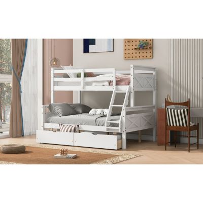 Streamdale Twin over Full Bunk Bed with Storage and Safety Features