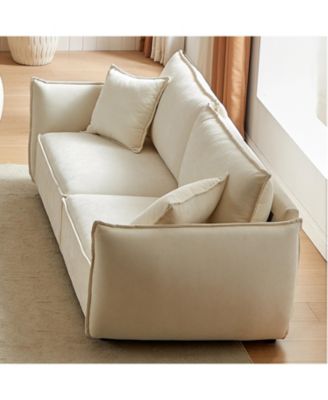 Modern 3-Seater Sofa Combo with Linen Fabric