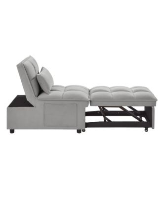 Multi-Function Sofa Bed with Adjustable Backrest & Storage