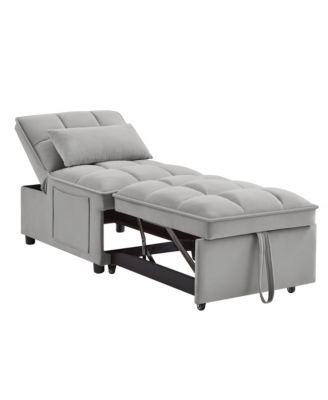 Multi-Function Sofa Bed with Adjustable Backrest & Storage