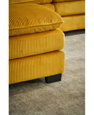 Streamdale Modern U-Shaped 6-Seat Sectional Sofa with Ottoman and Pillows