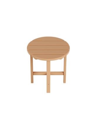 All-Weather Outdoor Patio Round Poly Adirondack Side Table