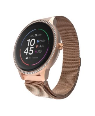 iTouch Sport Unisex Rose Gold-Tone Mesh Bracelet Smartwatch