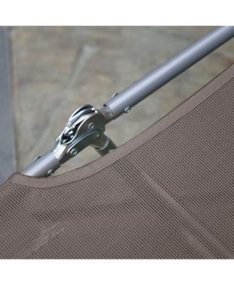 Folding Sun Tanning Chaise Lounge with Reclining Back and Headrest