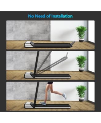 Ultra-thin Electric Folding Motorized Treadmill with LCD Monitor Low Noise