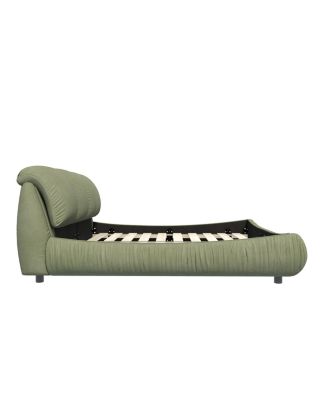 Streamdale Upholstered Platform Bed with Padded Backrest and Solid Wood Frame