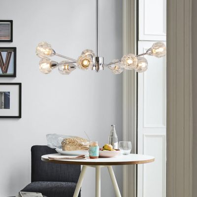 Modern Chrome Chandelier 9-Light Fixtures for Multiple Rooms