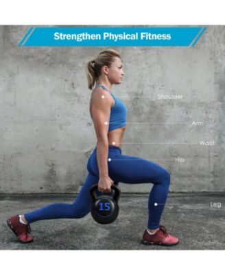 3 Pieces 5 10 15lbs Kettlebell Weight Set