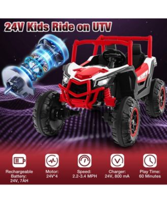 2-Seater Kids Ride on UTV with 2.4G Remote Control for over 3 Years Old Children-Red
