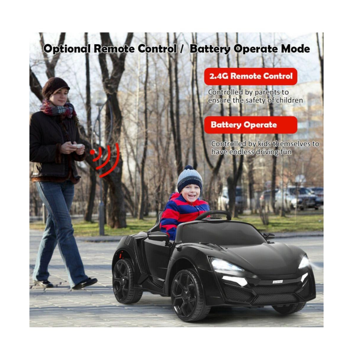 Vebreda 12V 2.4G Rc Electric Vehicle with Lights-Red