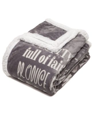 Premium Hope & Faith Sherpa Throw, 50" x 65"