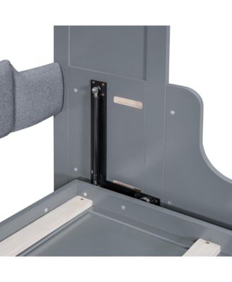 Streamdale Queen Size Murphy Bed Wall Bed with Cushion,Gray