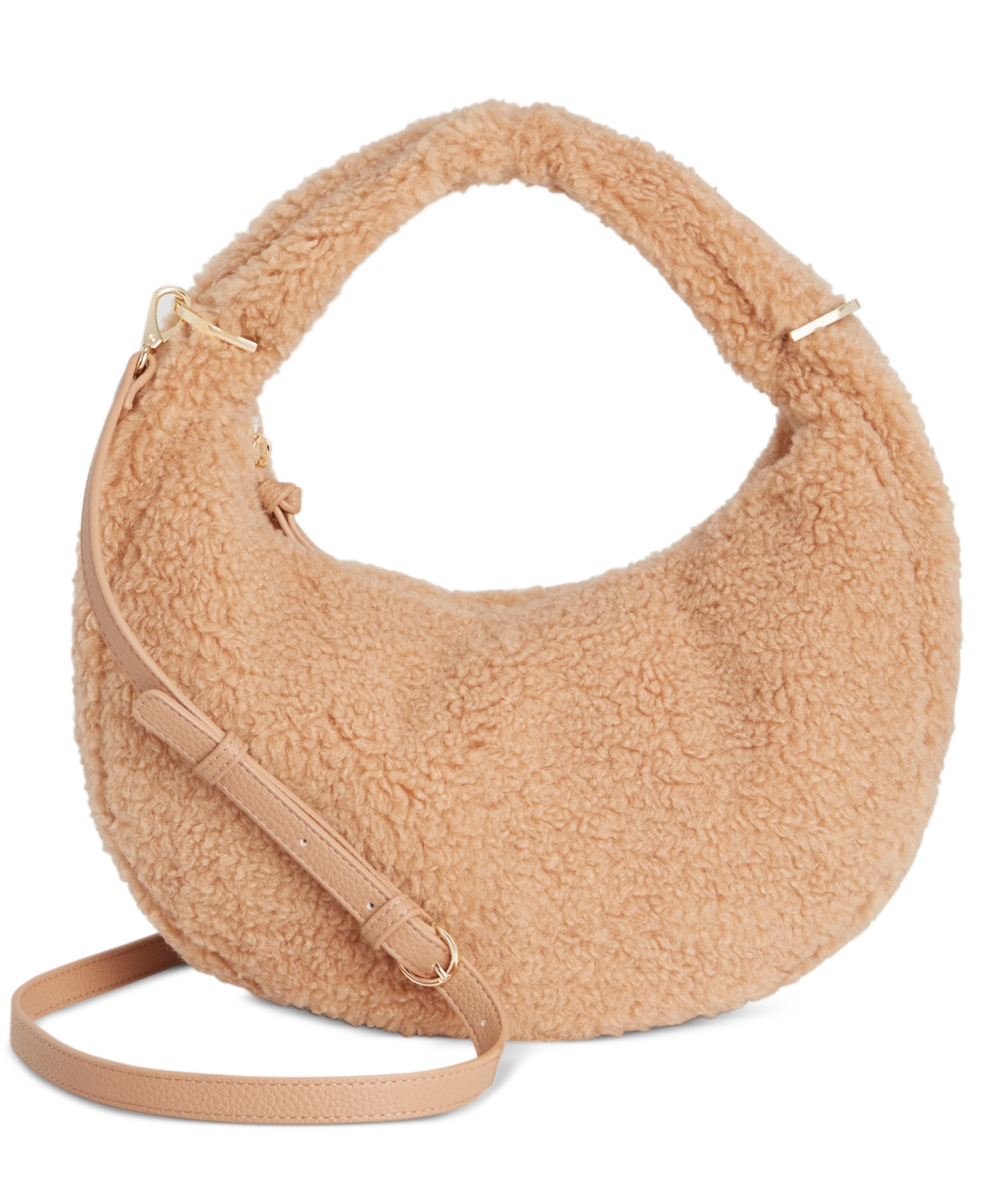 On 34th Harlowwe Sherpa Small Top Handle Crossbody, Created For Macy's In Warm Sesame
